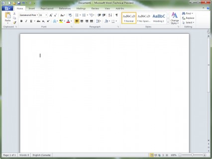 Word 2010 window Applications with the ribbon now integrate seamlessly into Aero Glass on Windows 7
