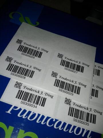 Barcode stickers as book tags Barcode stickers as book tags