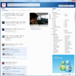 Full view with Facebook updates in Windows Live Messenger Wave 4