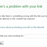 Broken links show a Bing search box in Windows Live Messenger Wave 4