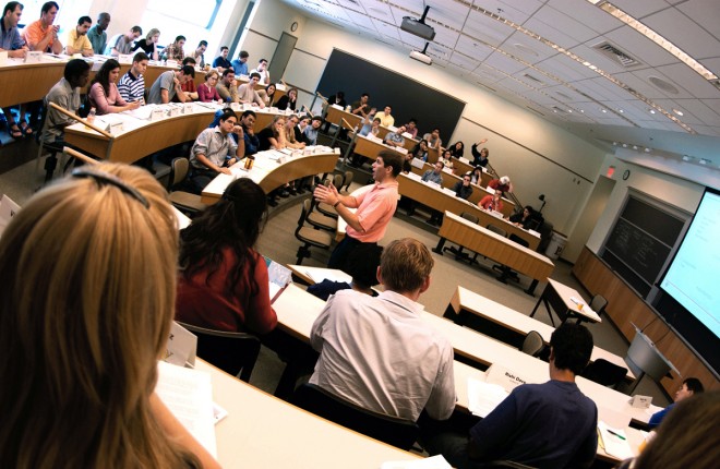 Wharton classroom in Huntsman Hall