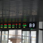 Gate display for boarding trains