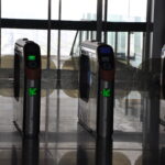 Rail station turnstiles