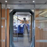 View inside high speed train